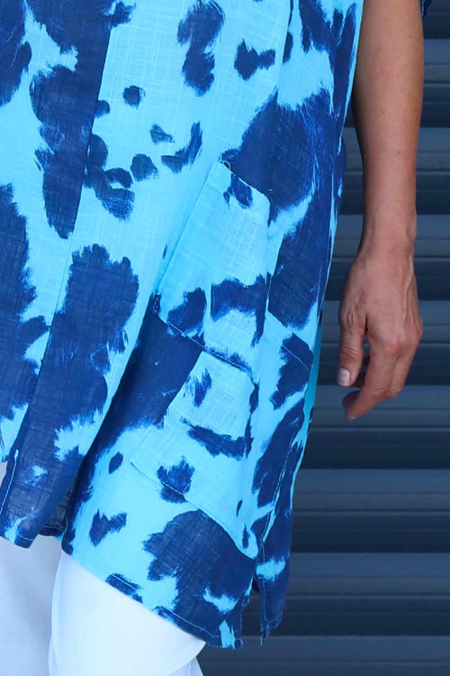 Naima Print Top Kingfisher - Image 3