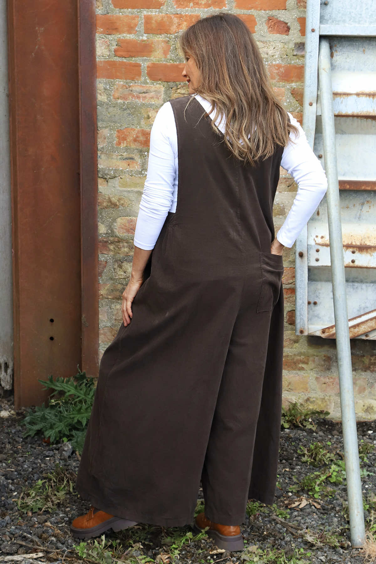 Alexia Needlecord Jumpsuit Cocoa