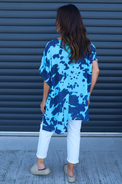 Naima Print Top Kingfisher - Image 4