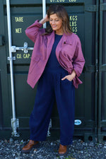 Elspeth Cotton Jacket Grape Grape - Elspeth Cotton Jacket Grape