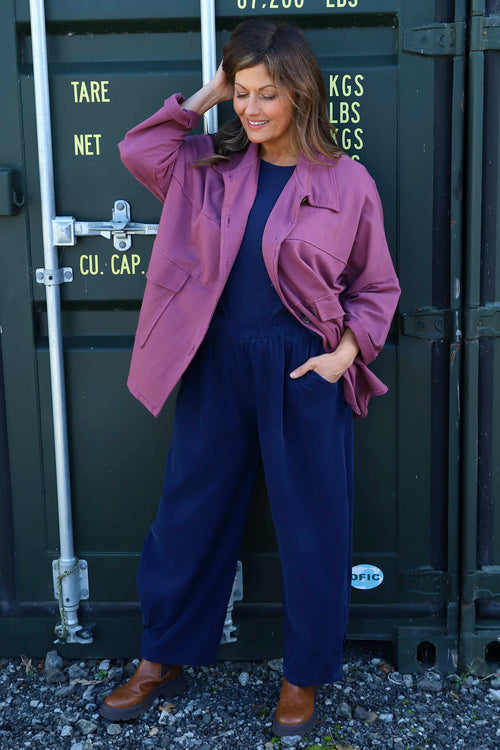 Elspeth Cotton Jacket Grape