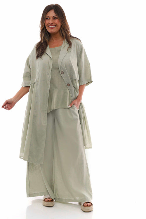 Judith Linen Trousers Khaki - Image 2