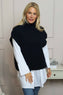 Sorelle Roll Neck Knit Top Navy