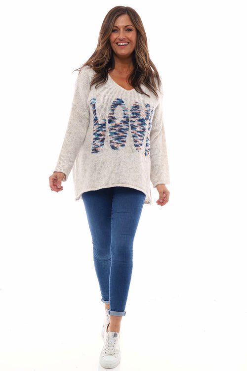 Love Knitted Jumper Navy - Image 1