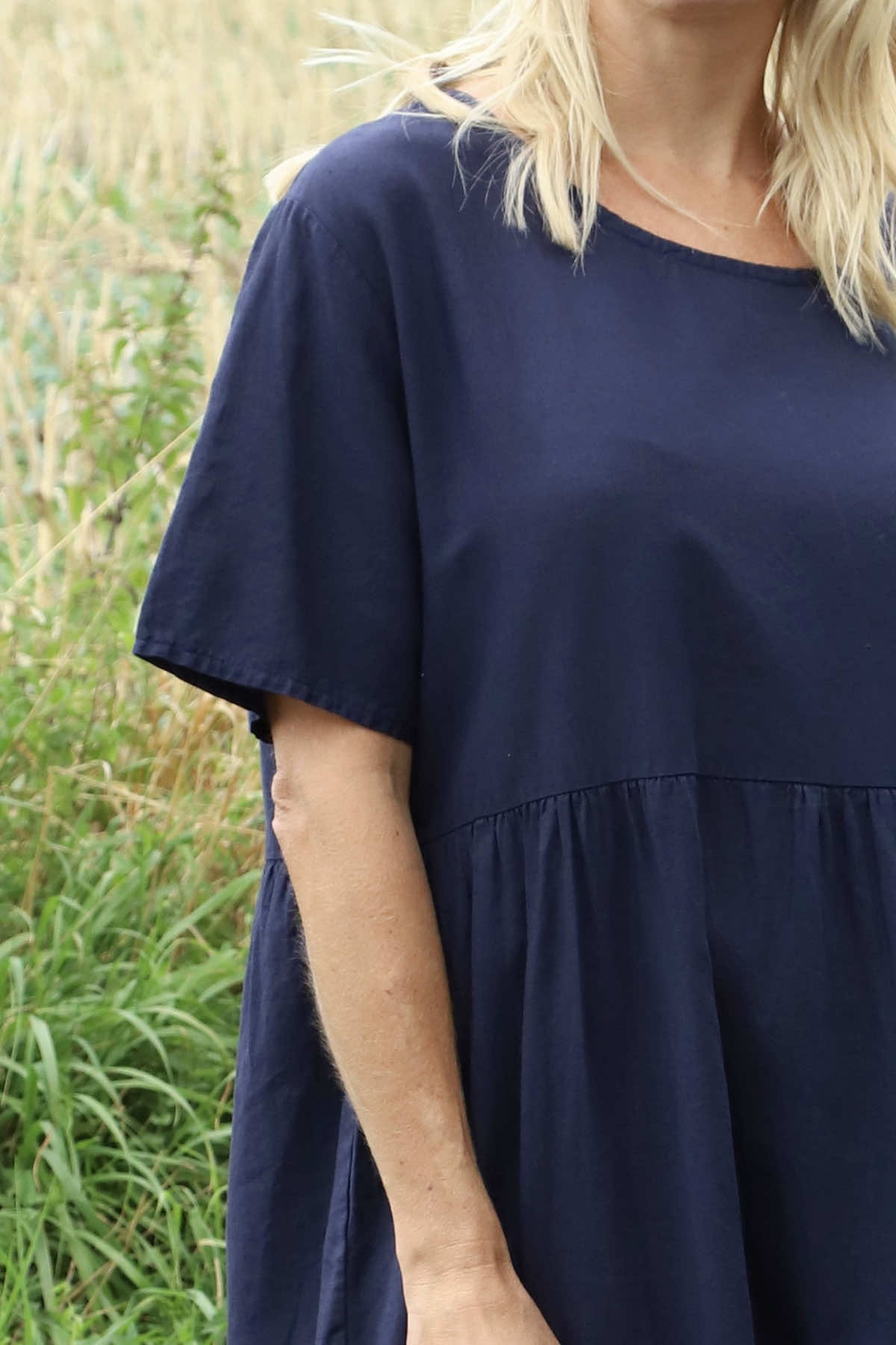 Nova Linen Dress Navy