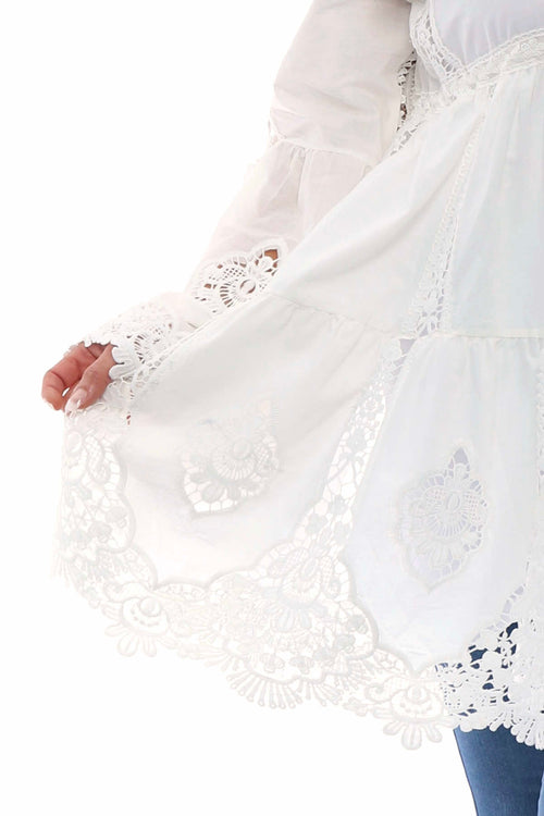 Laylah Lace Tunic White - Image 4