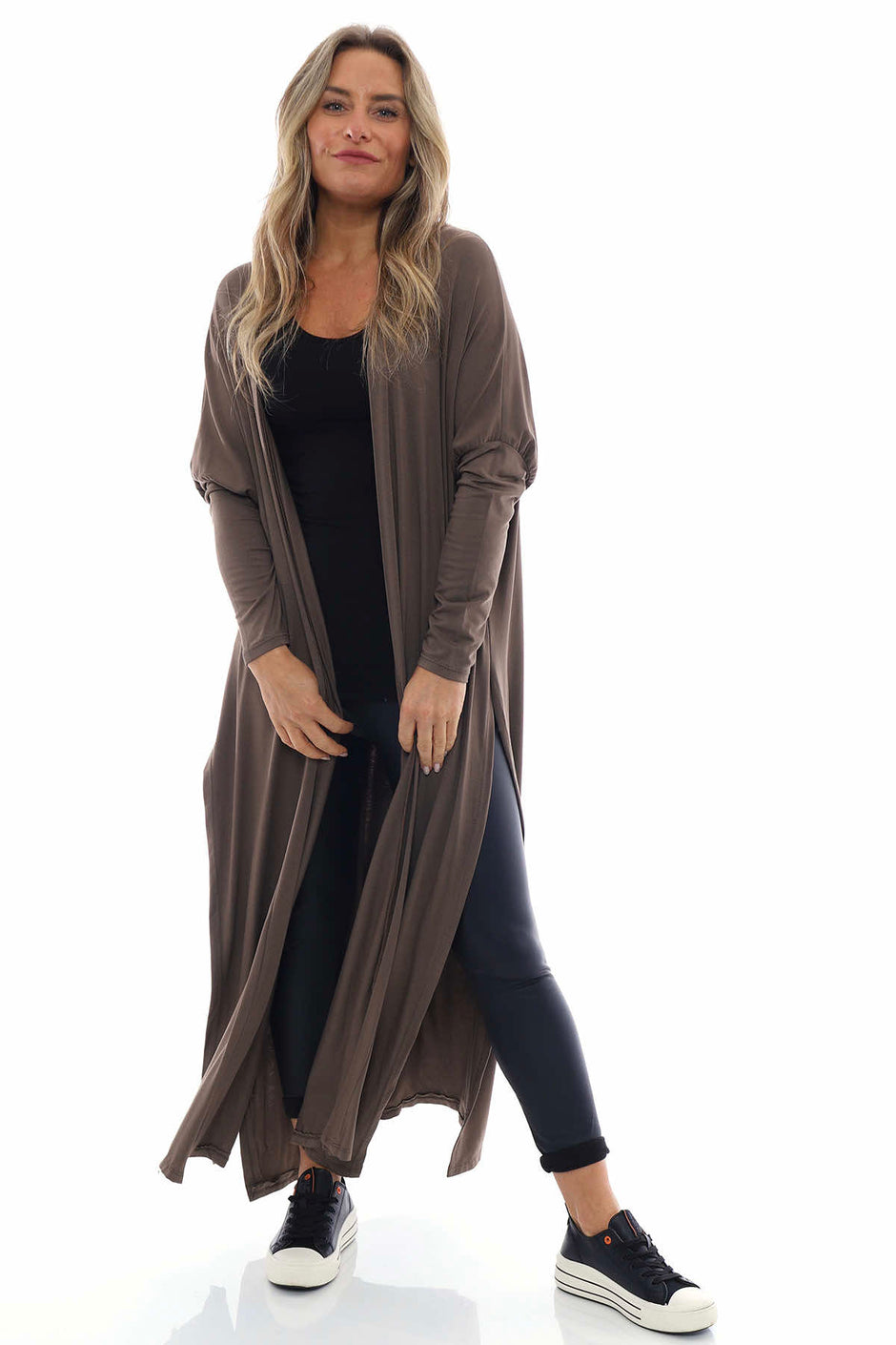 Emmie Long Sleeve Tie Jersey Jacket Nutmeg