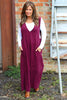Alexia Needlecord Jumpsuit Burgundy