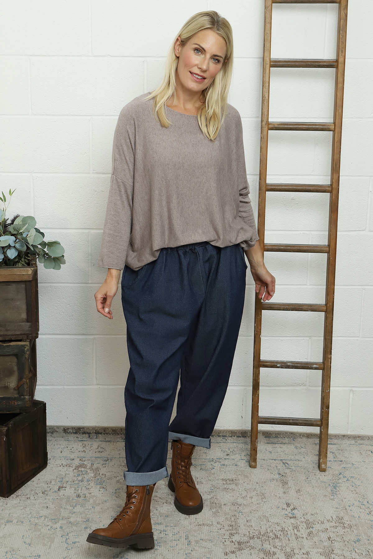 Myleene Denim Trousers Dark Denim