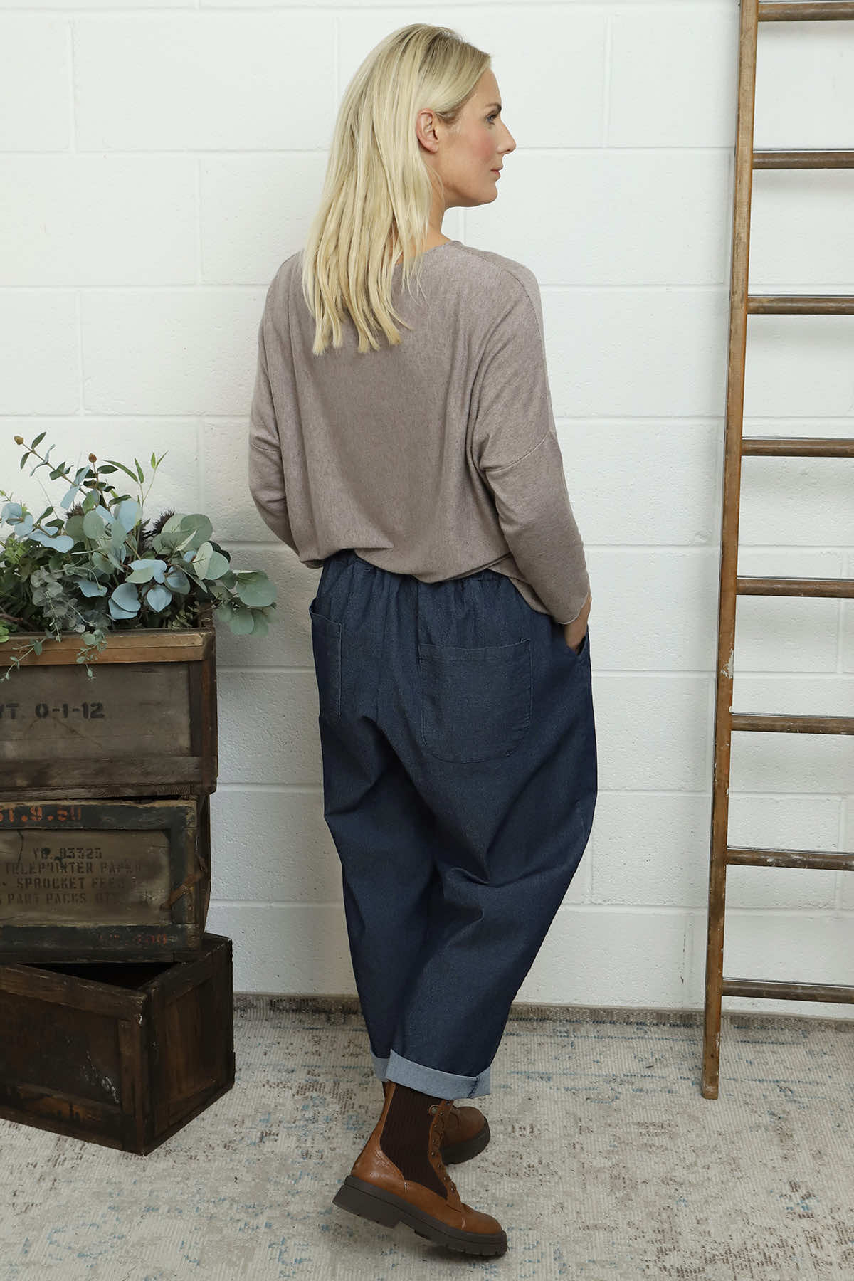 Myleene Denim Trousers Dark Denim