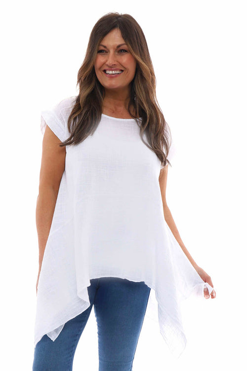 Bransbury Washed Cotton Top White - Image 4