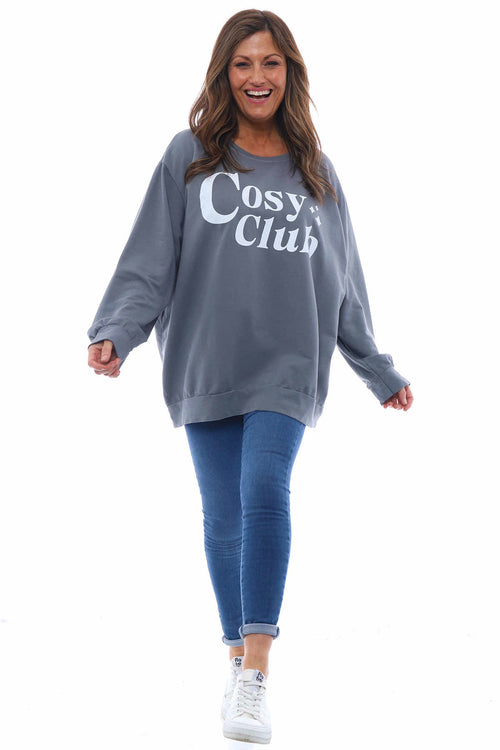Cosy Club Cotton Sweatshirt Mid Grey