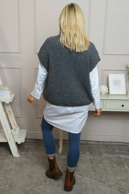 Sorelle Roll Neck Knit Top Mid Grey - Image 4