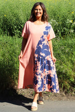 Crantock Print Linen Dress Orange Orange - Crantock Print Linen Dress Orange