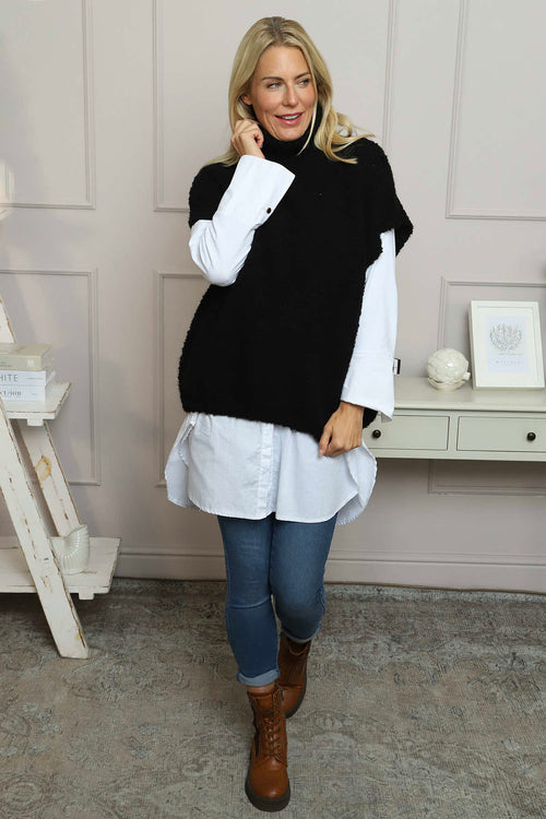 Sorelle Roll Neck Knit Top Black - Image 1