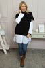 Sorelle Roll Neck Knit Top Black