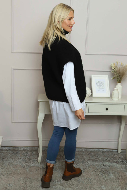 Sorelle Roll Neck Knit Top Black - Image 4