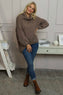 Layana Polo Neck Knitted Jumper Mocha