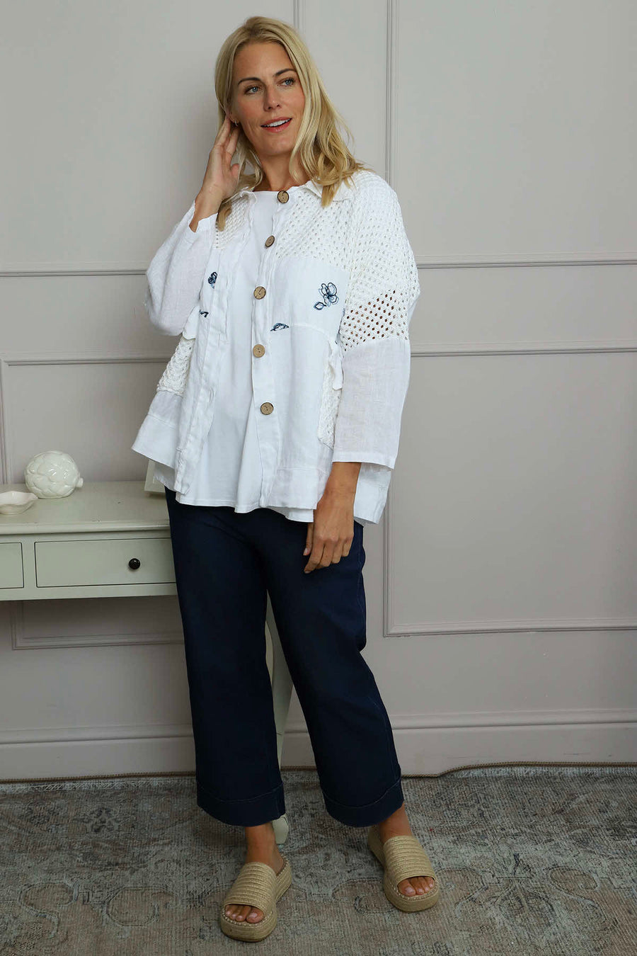 Orlanda Linen Jacket White