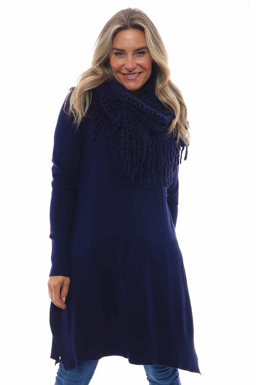 Skewsby Scarf Tunic Navy