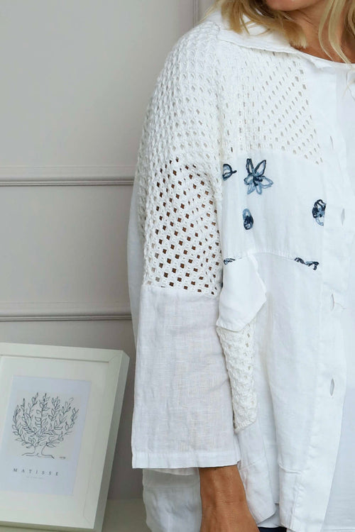 Orlanda Linen Jacket White - Image 3