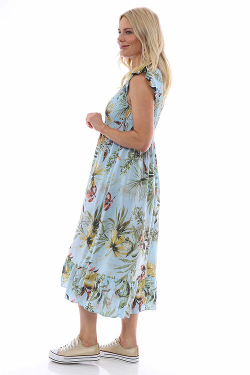 Ellery Botanical Print Dress Light Blue - Image 5