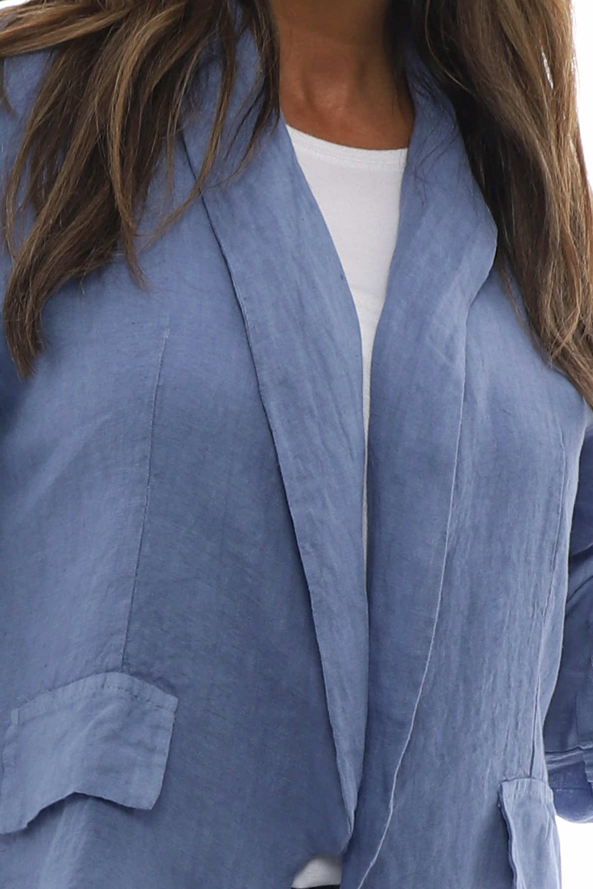 Becklyn Linen Jacket Blue