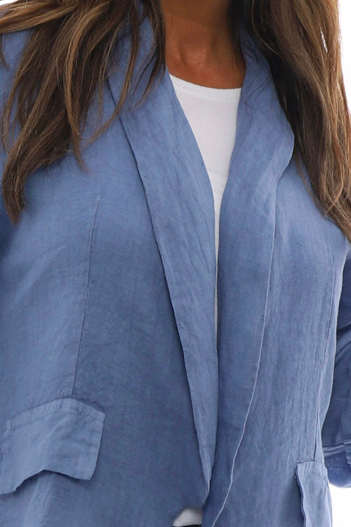 Becklyn Linen Jacket Blue - Image 4