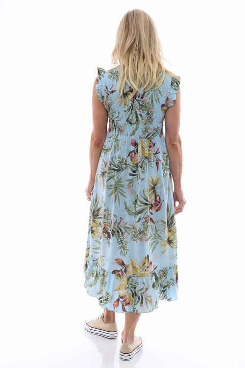 Ellery Botanical Print Dress Light Blue - Image 6