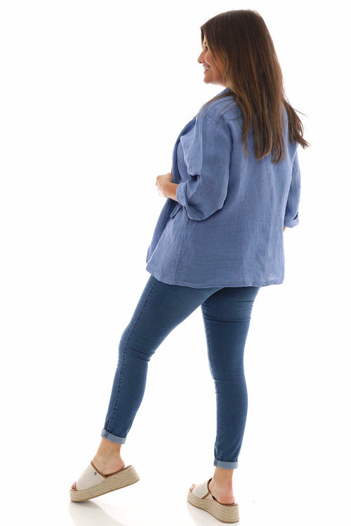 Becklyn Linen Jacket Blue - Image 8