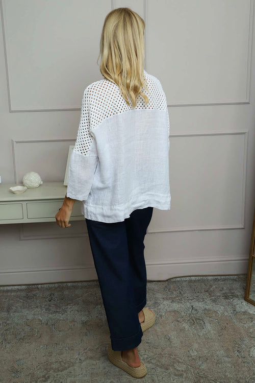 Orlanda Linen Jacket White - Image 4