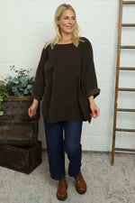 Selene Needlecord Pocket Top Cocoa Cocoa - Selene Needlecord Pocket Top Cocoa