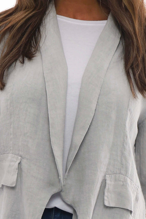 Becklyn Linen Jacket Grey - Image 4