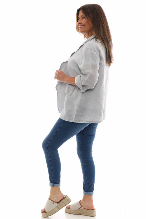 Becklyn Linen Jacket Grey - Image 7