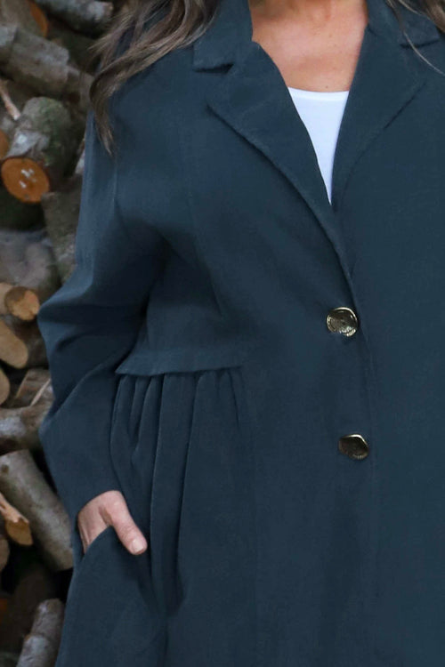 Meryl Long Needlecord Jacket Charcoal - Image 3