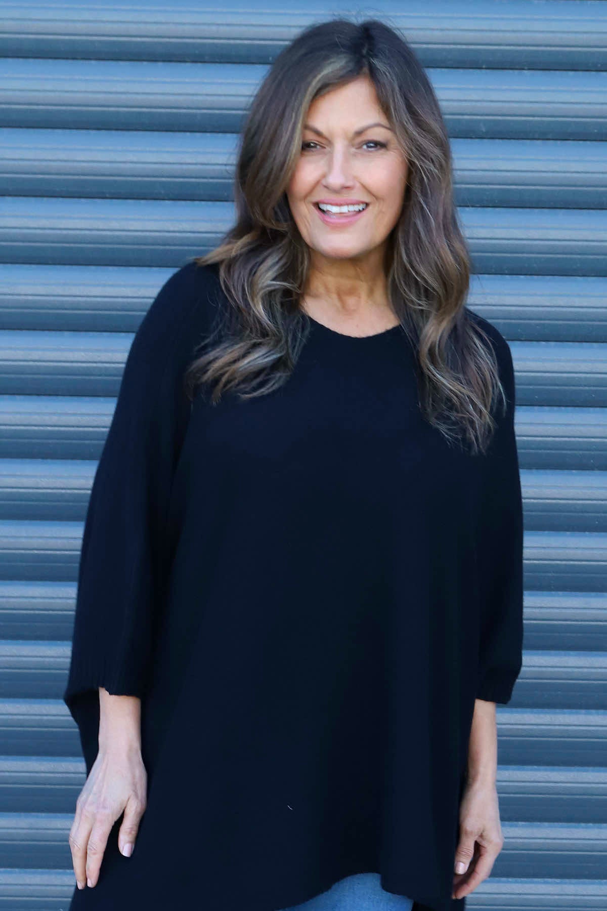 Saffron Knitted Jumper Black