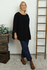 Selene Needlecord Pocket Top Black