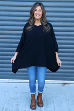 Saffron Knitted Jumper Black Black - Saffron Knitted Jumper Black