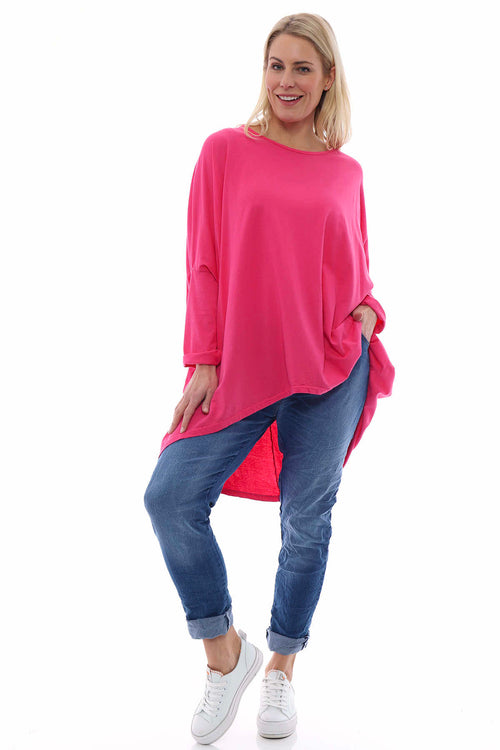 Slouch Jersey Top Fuchsia - Image 2