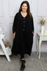 Amina Needlecord Dress Black