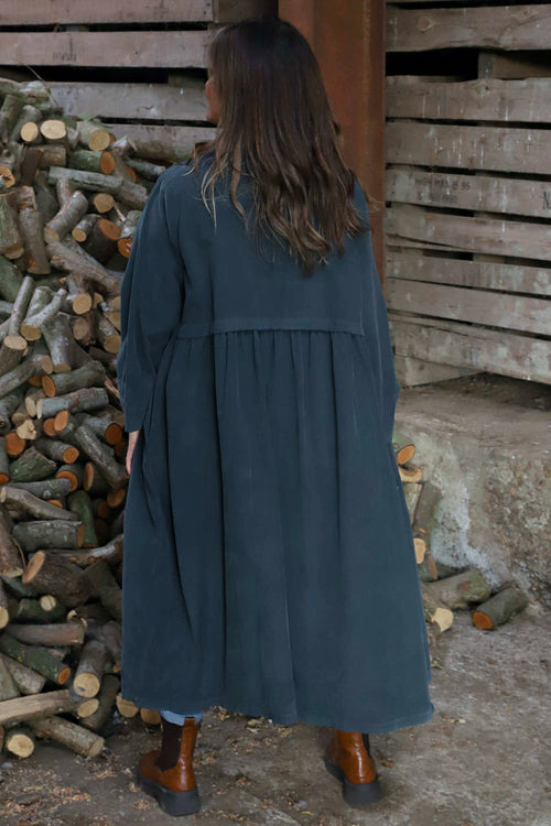 Meryl Long Needlecord Jacket Charcoal - Image 4