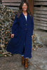 Meryl Long Needlecord Jacket Navy