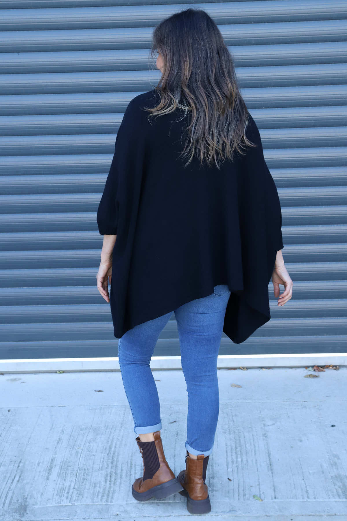 Saffron Knitted Jumper Black