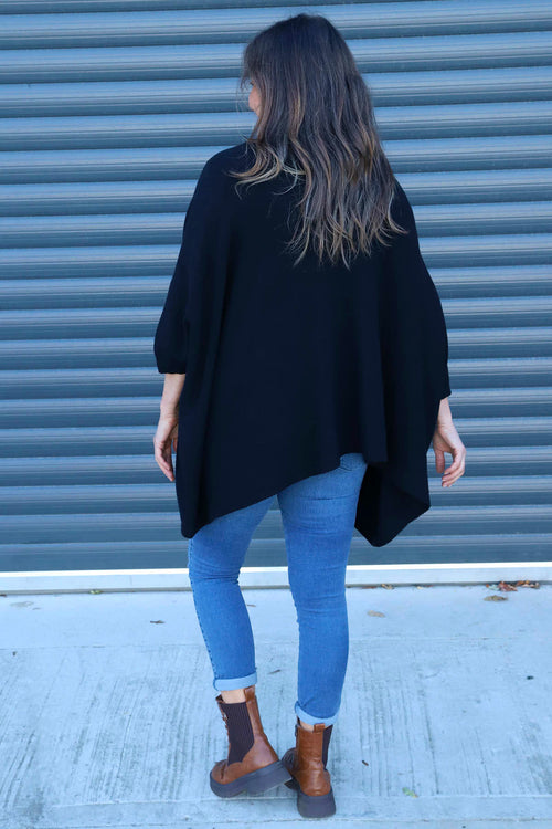 Saffron Knitted Jumper Black - Image 4