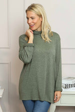 Lillian Polo Neck Jumper Khaki Khaki - Lillian Polo Neck Jumper Khaki