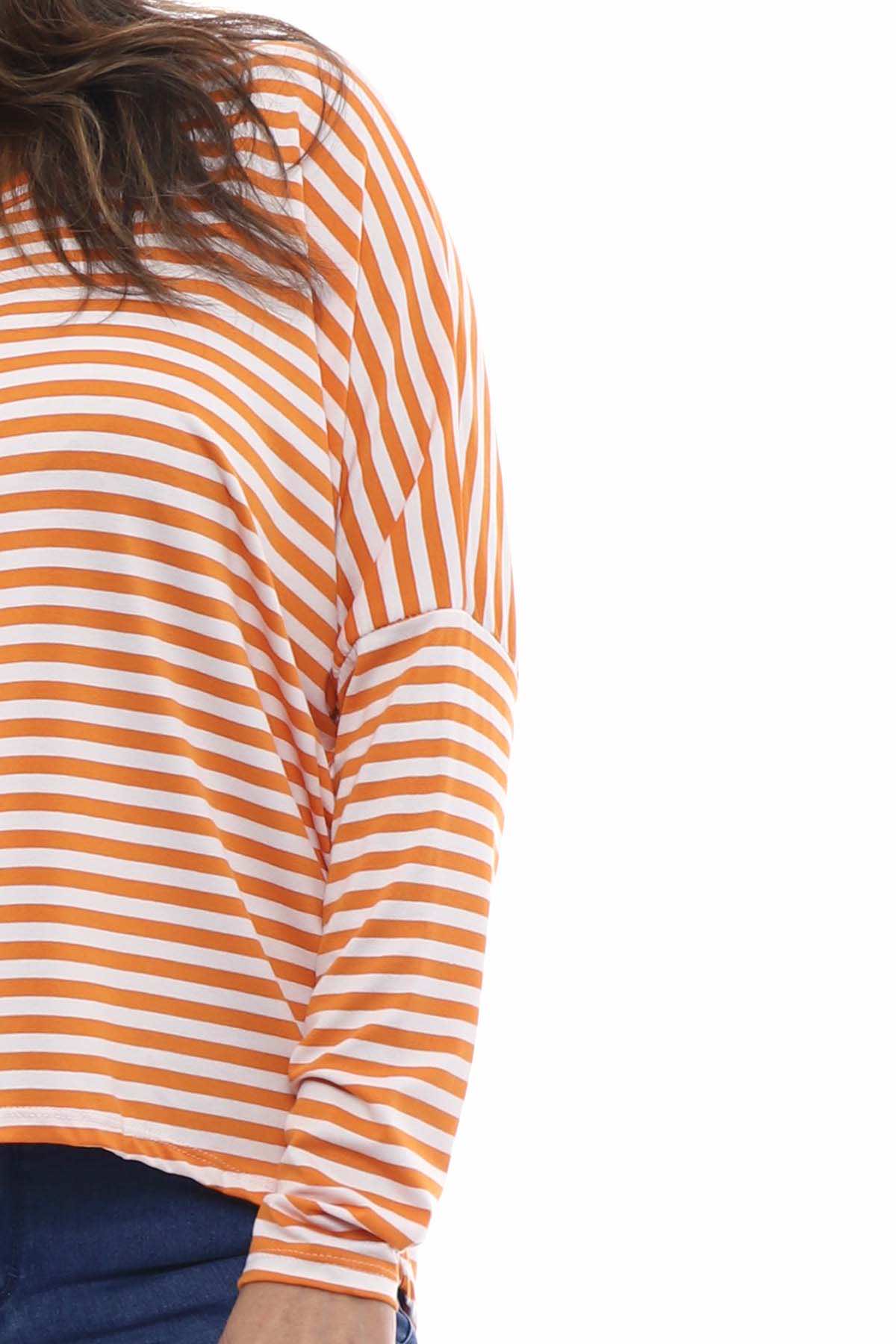 Basic Stripe Sweat Orange