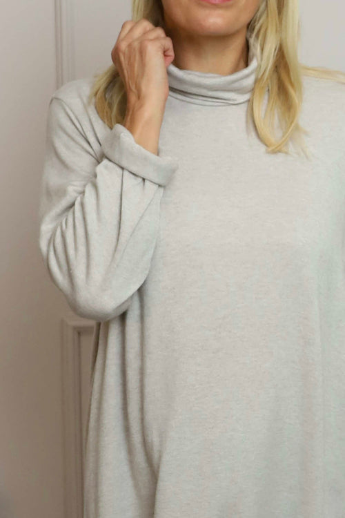 Lillian Polo Neck Jumper Stone - Image 3