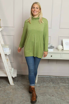 Lillian Polo Neck Jumper Green
