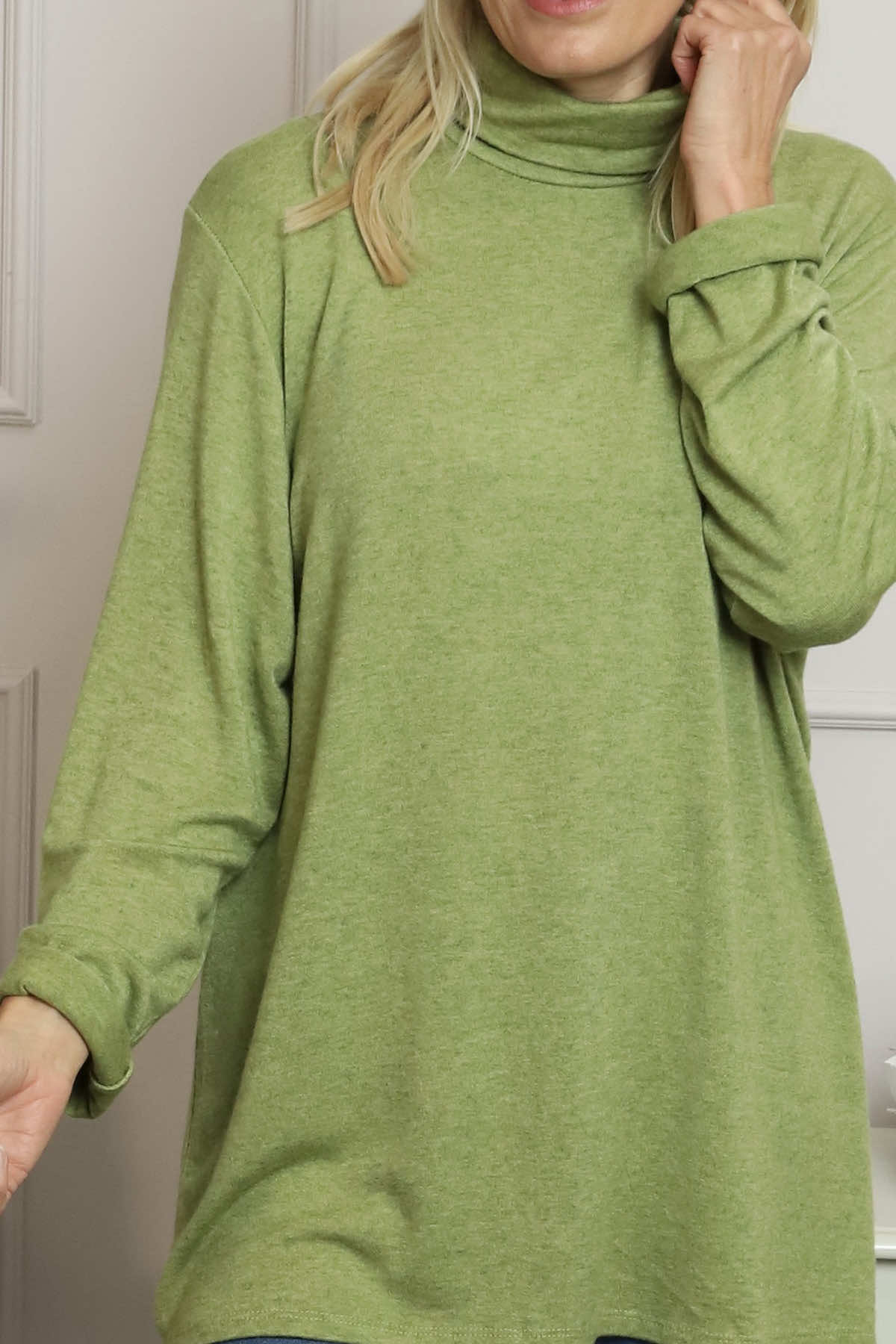 Lillian Polo Neck Jumper Green