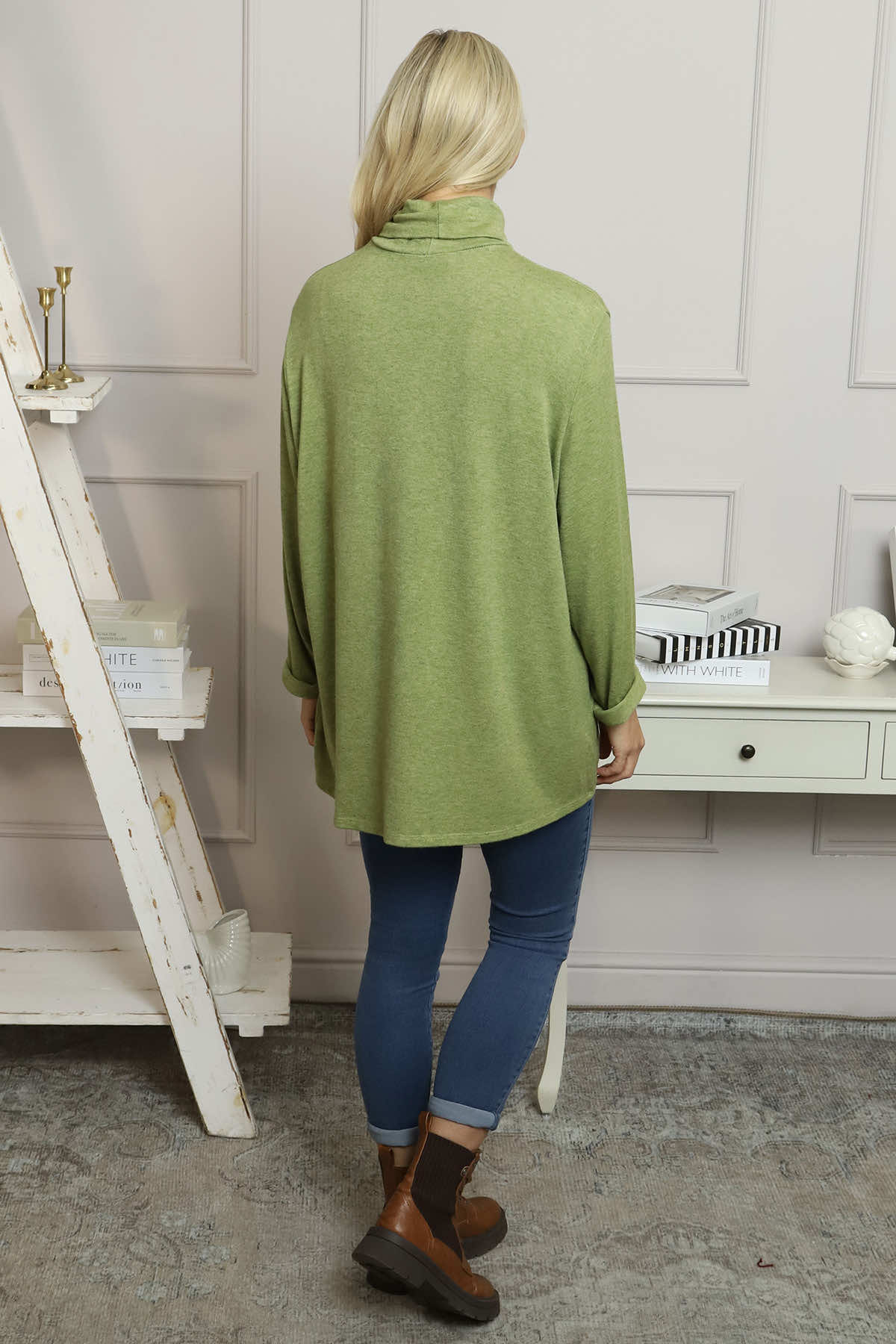Lillian Polo Neck Jumper Green